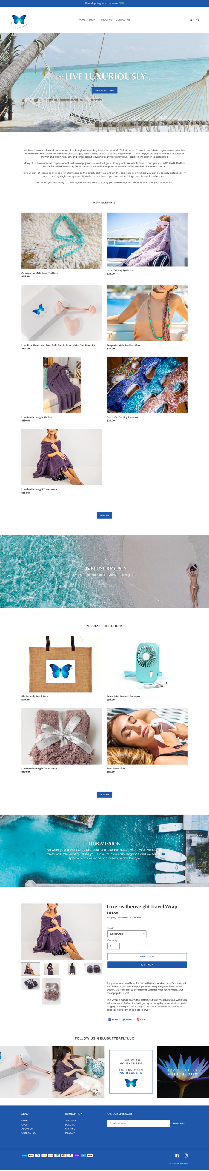 BluButterfly Landing page